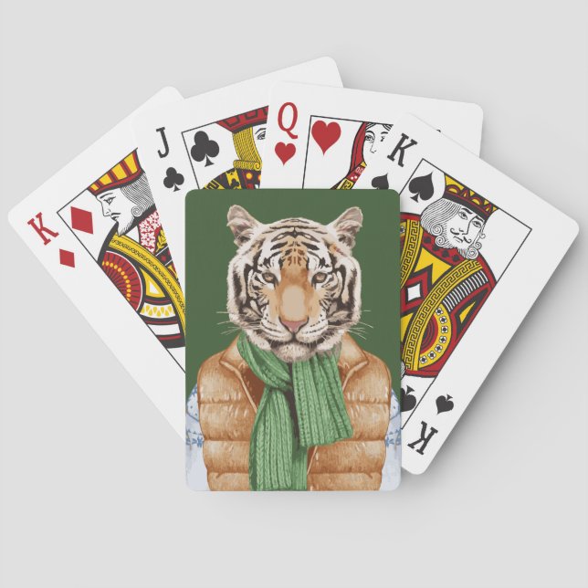 Unten Weste-Tiger Spielkarten (Rückseite)