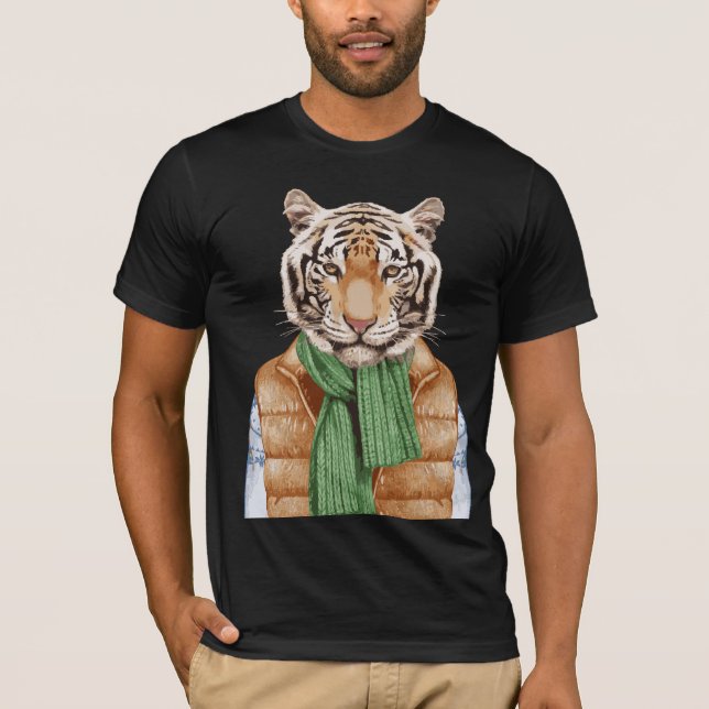 Unten Weste-Tiger T-Shirt (Vorderseite)