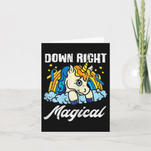 Unten Zauberhafte Unicorn-Down-Syndrom Bewusstsein Karte