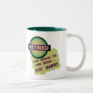 Unten zu einem Chef Zweifarbige Tasse