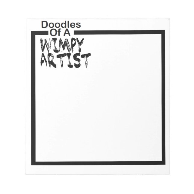 Unter 10 $ | Doodles a Wimpy Artist Notizblock (Vorderseite)