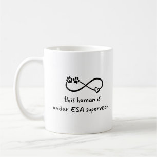 Unter Aufsicht der ESA Funny Pet Theapist Kaffeetasse