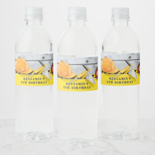 Unter Bau - Geburtswasserflasche Wasserflaschenetikett