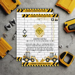 Unter Baugewerbekleidung Babydusche Begleitkarte