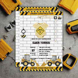 Unter Baugewerbekleidung Babydusche Einladung