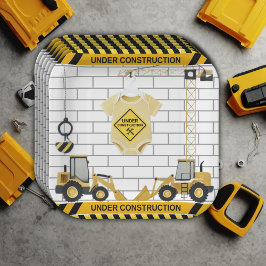 Unter Baugewerbekleidung Babydusche Pappteller