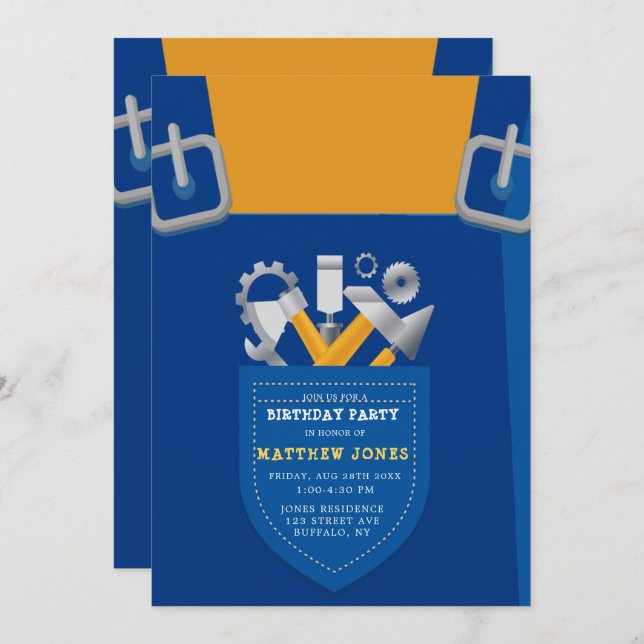 Unter Bauherrschaft Geburtstagspartei (Vorne/Hinten)