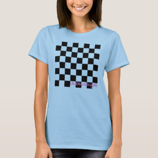Unter blauem Checkered T - Shirt 21