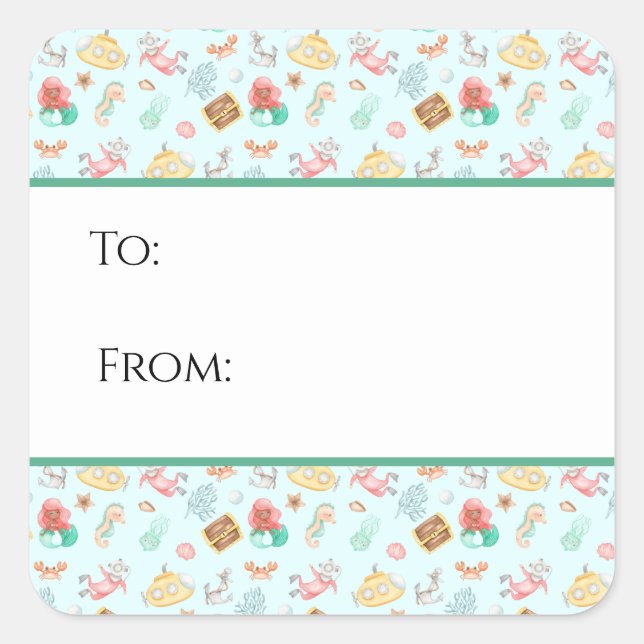 Unter dem Aufkleber für das Meeresgeschenk (Vorderseite)