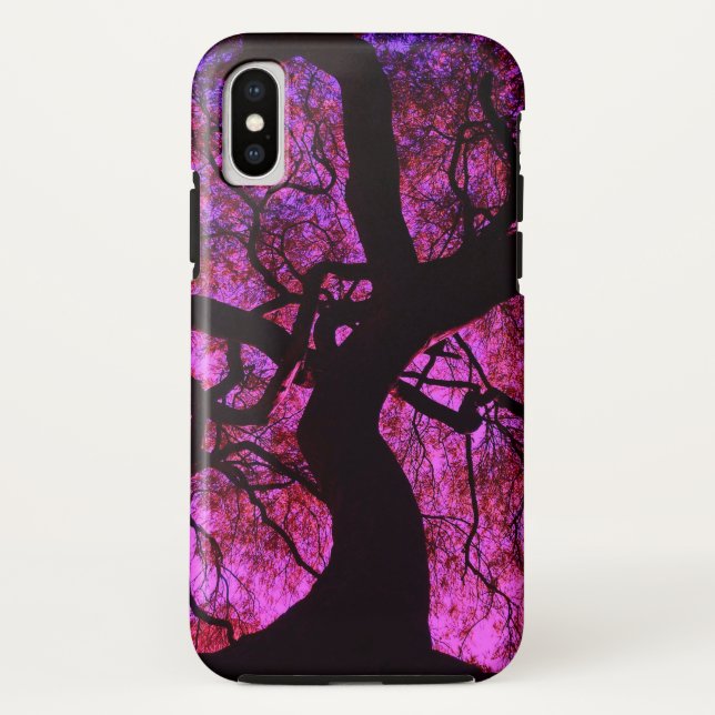 Unter dem Baum in Rosa/Lila Case-Mate iPhone Hülle (Rückseite)