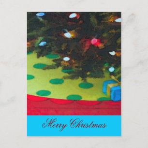 Unter dem Baum ~ Postkarten-FOTO-EINLAGE Feiertagspostkarte