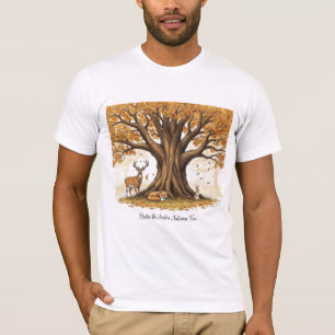 Unter dem bernsteinfarbenen Herbstbaum Waldtiere T-Shirt