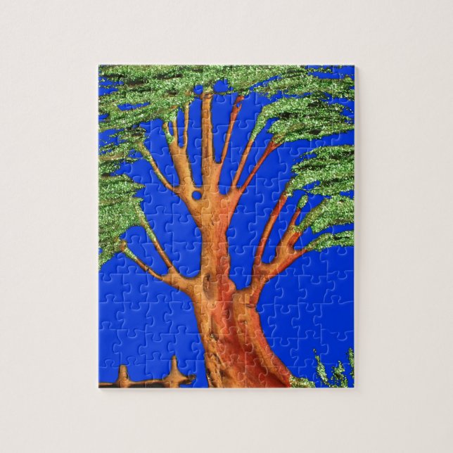 Unter dem blauen Himmel: Die Sammlung Acacia Tree Puzzle (Vertikal)