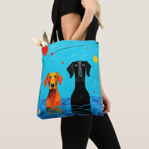 Unter dem blauen Horizont - farbenfrohe Hunde im S