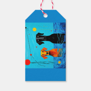 Unter dem blauen Horizont -  Surreale farbenfrohe  Geschenkanhänger