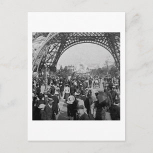 Unter dem Eiffelturm 1900 Paris Ausstellung Postkarte