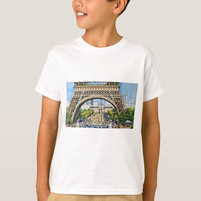 Unter dem Eiffelturm – Pariser Stadtleben  T-Shirt (Vorderseite)