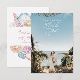 Unter dem Foto Hochzeit Danke Karte