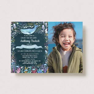 Unter dem Foto jedes Alters Einladungen zum Geburt