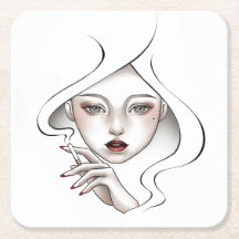 Unter dem Glas eines weißen, nassen Mädchens