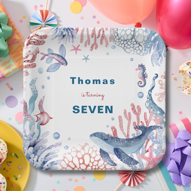 Unter dem Kindergeburtstag der Meereslebewesen Pappteller (Von Creator hochgeladen)