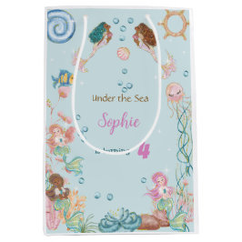 Unter dem Kindergeburtstag Mermaids Mittlere Geschenktüte