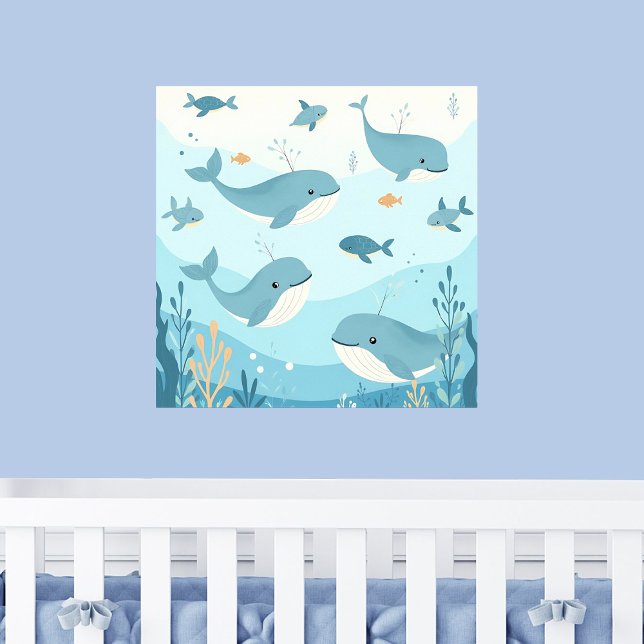 Unter dem Kinderzimmer "Wale und Fische" Poster (Von Creator hochgeladen)