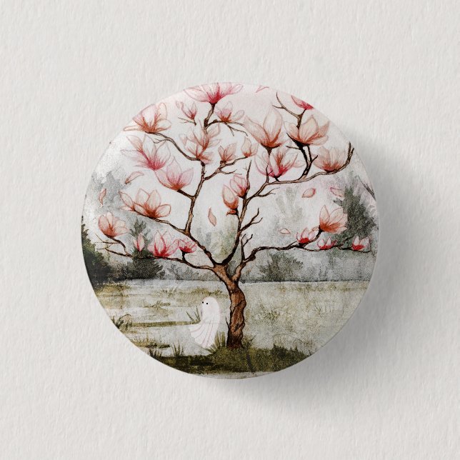 Unter dem Magnolienbaum Button (Vorderseite)