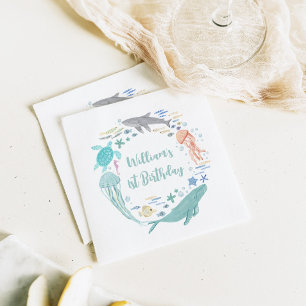 Unter dem Meer 1. Geburtstag Serviette