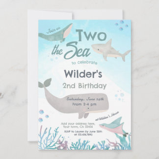 Unter dem Meer 2. Geburtstag Einladung
