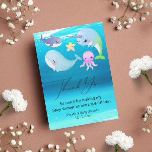 Unter dem Meer Aquarium Baby Shower Danke schön Mitteilungskarte