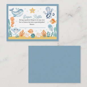 Unter dem Meer Baby Shower Beilagekarte Begleitkarte