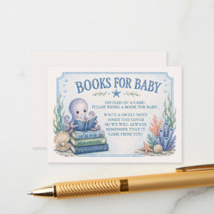 Unter dem Meer Baby Shower Bücher Baby Karte 