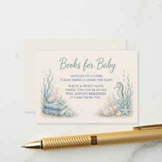 Unter dem Meer Baby Shower Bücher Baby Karte