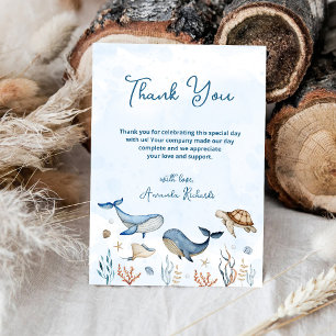 Unter dem Meer Baby Shower Dankeskarte