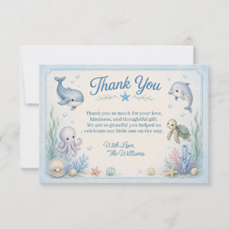 Unter dem Meer Baby Shower Dankeskarten Dankeskarte