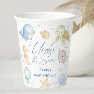 Unter dem Meer Baby Shower Junge Ozean Pappbecher