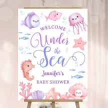Unter dem Meer Baby Shower Mädchen Rosa Ozean Will