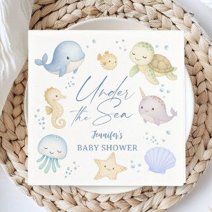 Unter dem Meer Baby Shower Ozean Junge Papier Serviette