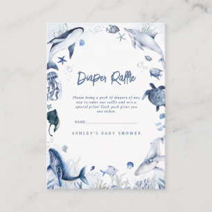 Unter dem Meer Baby Shower Ozean Tiere Junge Begleitkarte