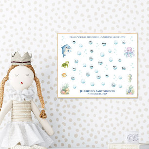 Unter dem Meer Baby Shower Signature Poster