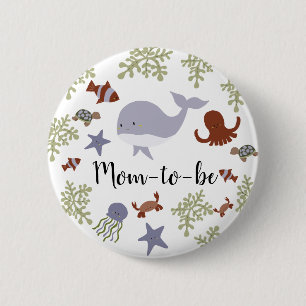 Unter dem Meer Baby Shower Süße Kawaii werdende Mu Button