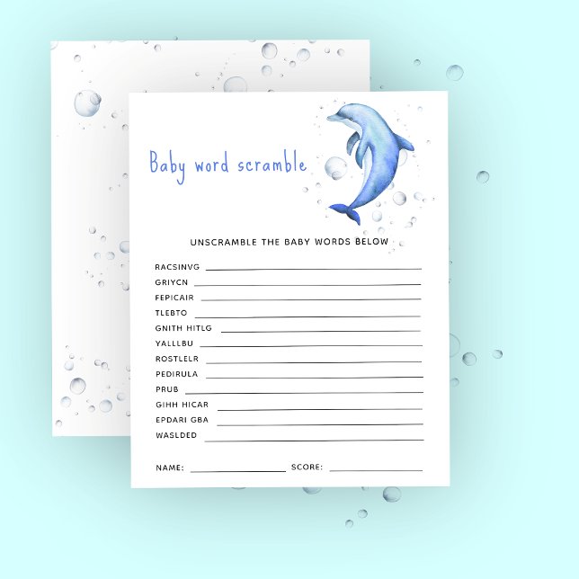 Unter dem Meer - Baby Word Scramble (Von Creator hochgeladen)