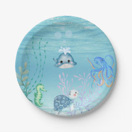 Unter dem Meer Babydusche Einladung Pappteller