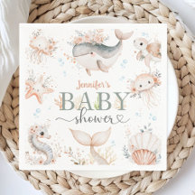 Unter dem Meer Babydusche Girl Boho Paper Napkin