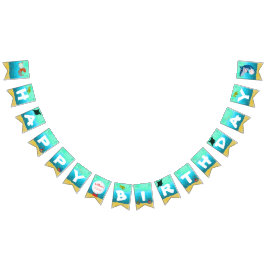 Unter dem Meer Birthday Ozeane Tiere Wasser Blasen Wimpelkette