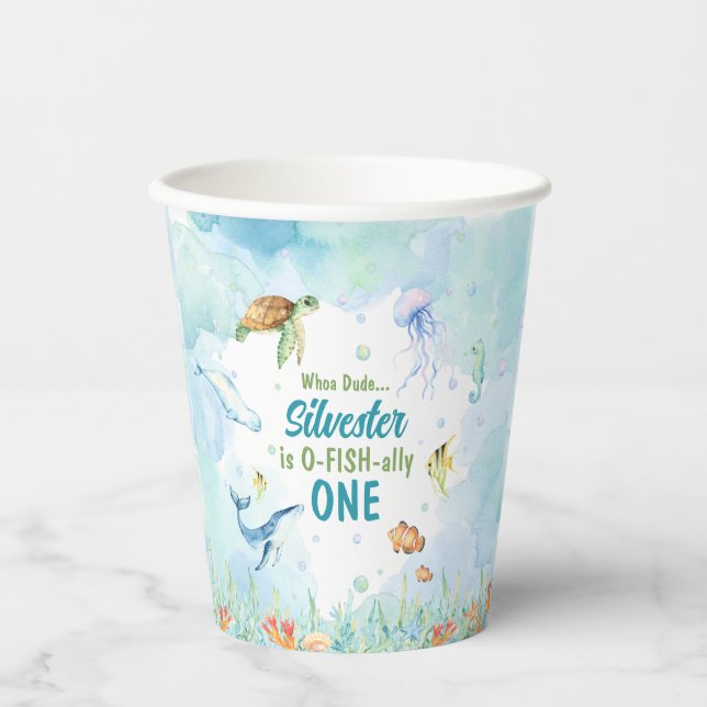 Unter dem Meer Birthday Paper Cup Pappbecher (Vorderseite)