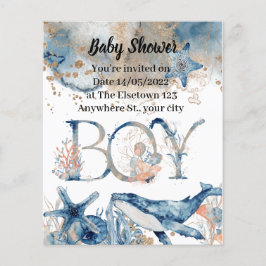 Unter dem Meer Blue Beach Whale babyShower