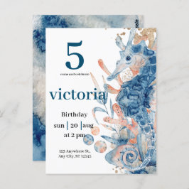 Unter dem Meer Blue Beach Whale babyShower Postkarte