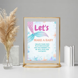 Unter dem Meer ein Baby Shower Game-Schild machen Poster